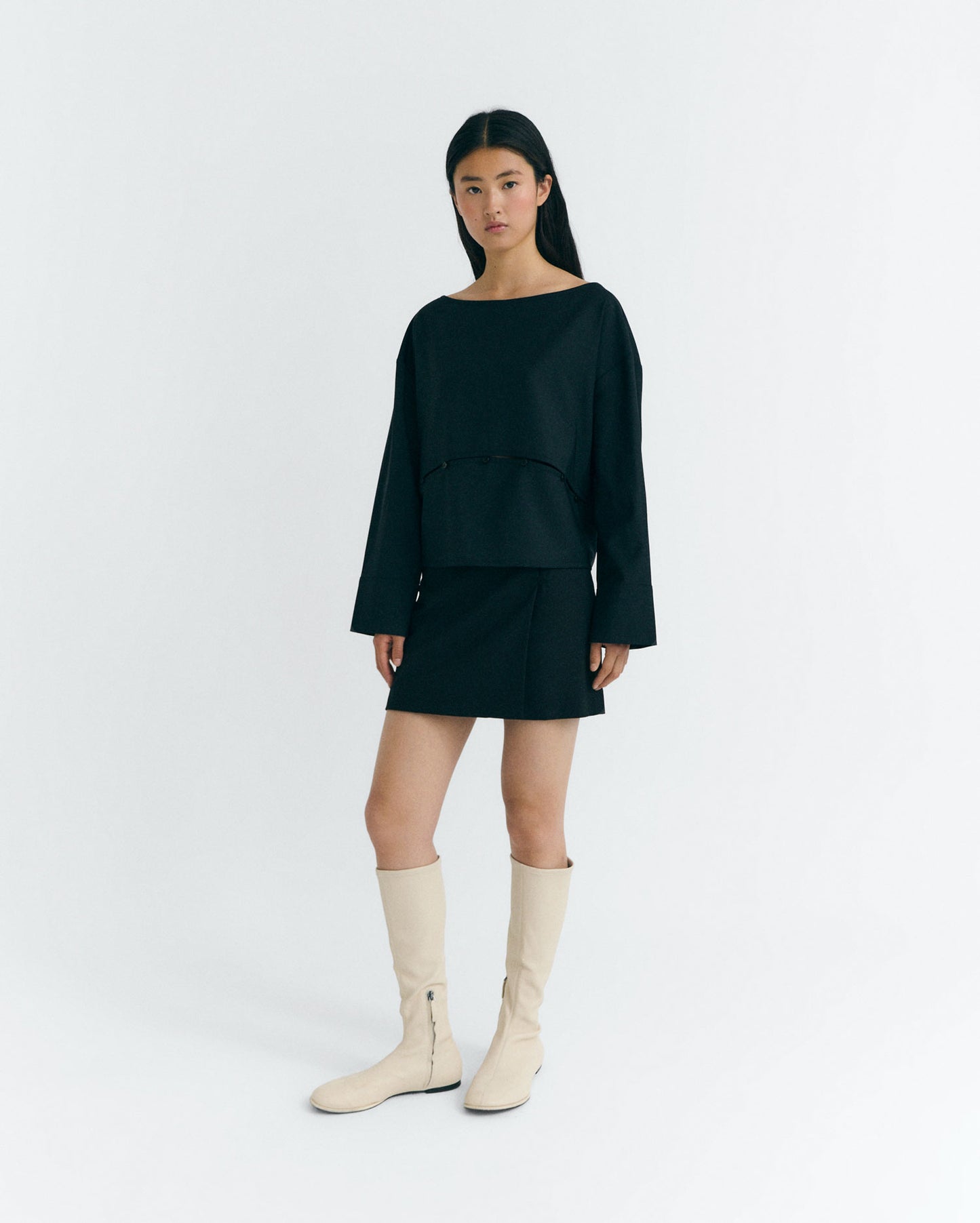 Blusa desmontable lana fina Marion sostenible - 2