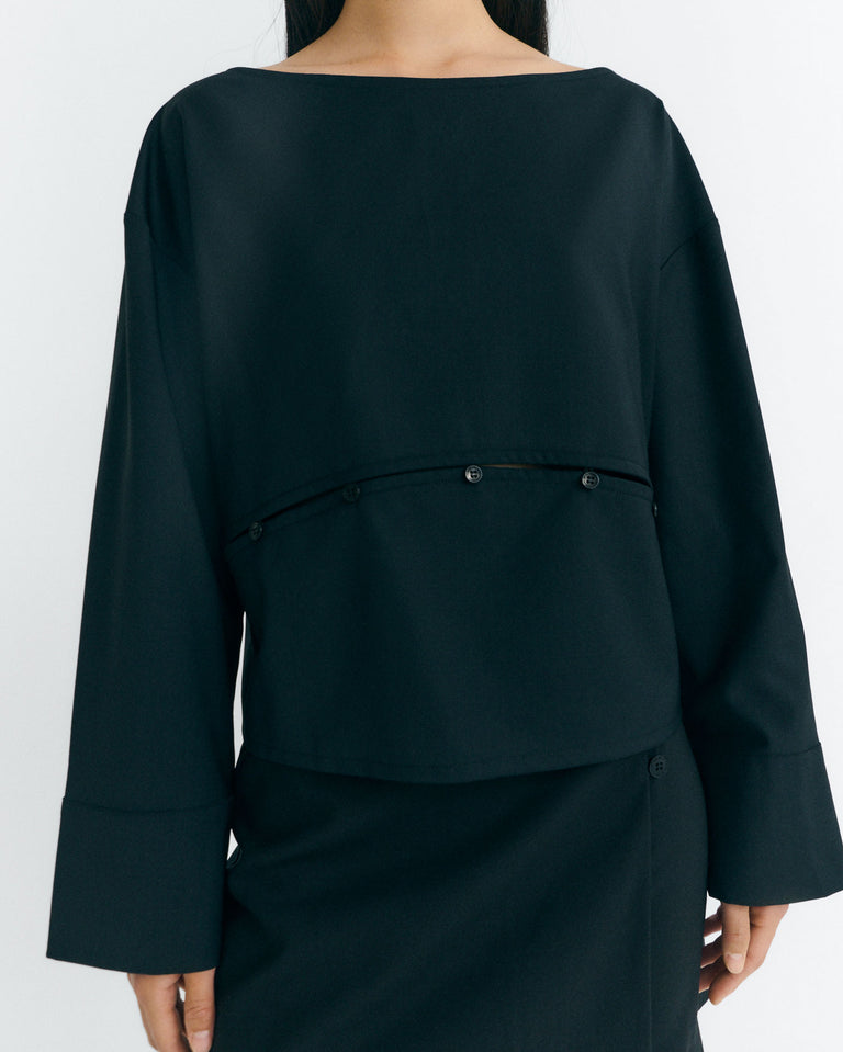 Blusa desmontable lana fina Marion sostenible - 3