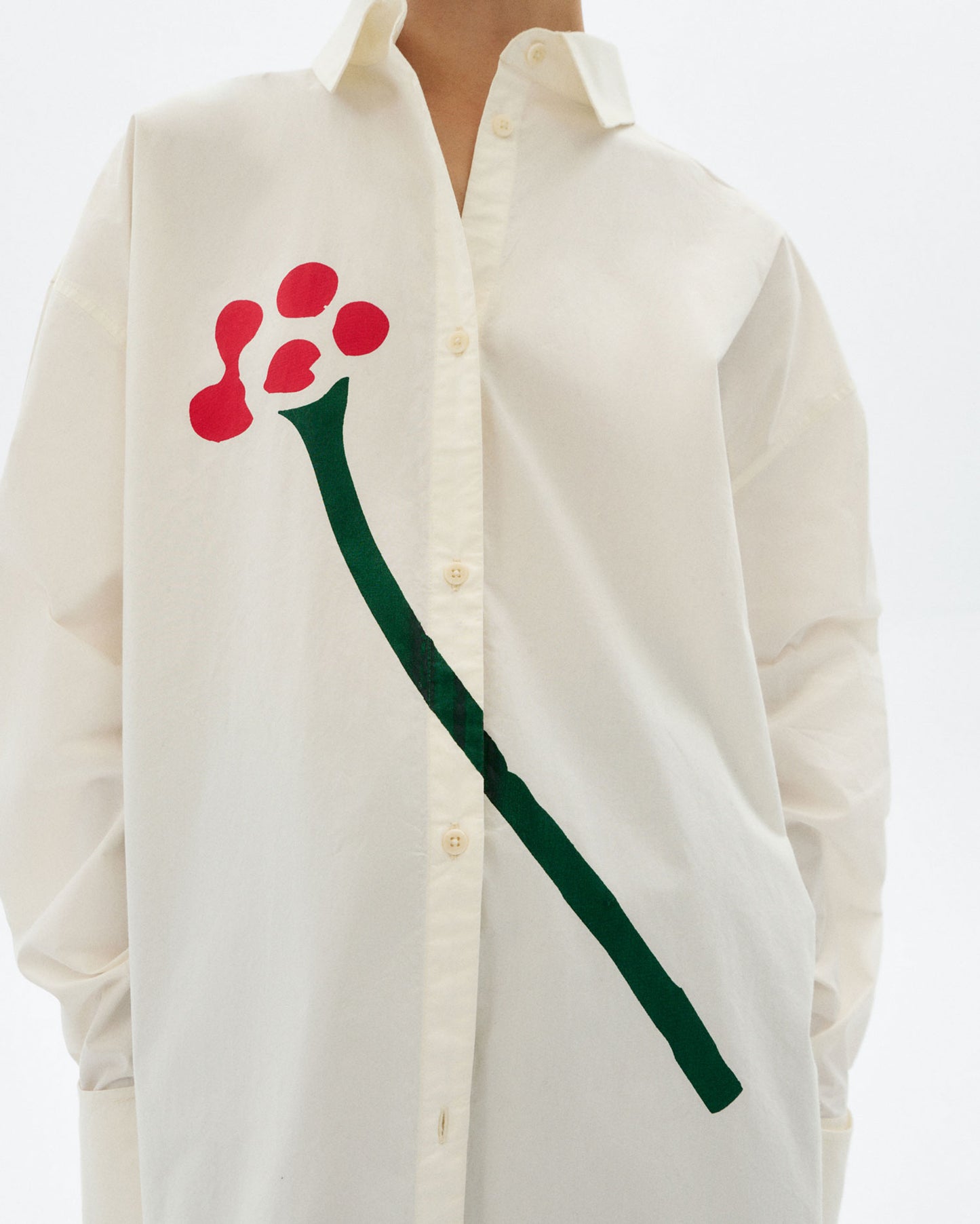 Blusa popelin flower Juana sostenible - 3