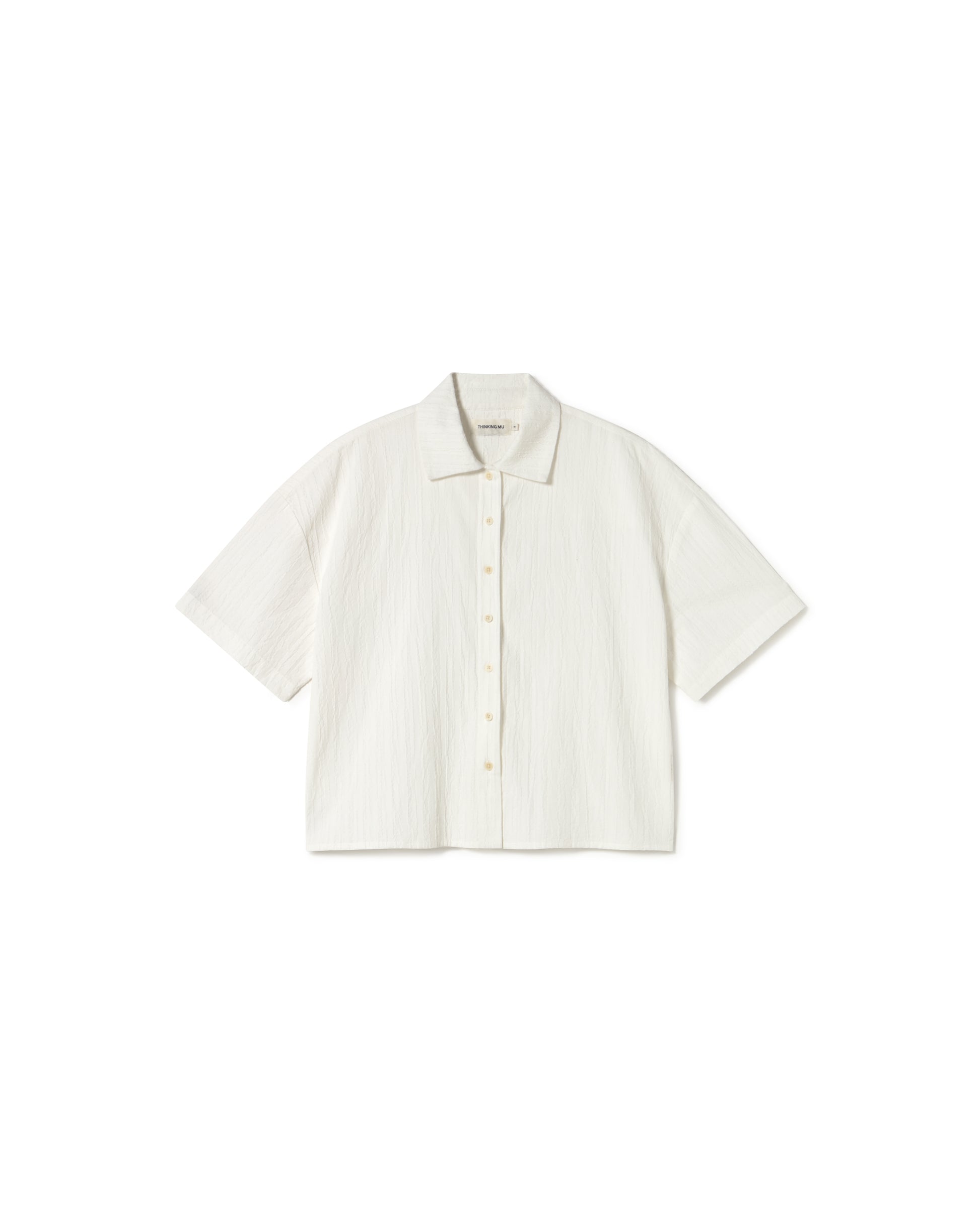 Blusa blanca popcorn Anna sostenible - silueta 1