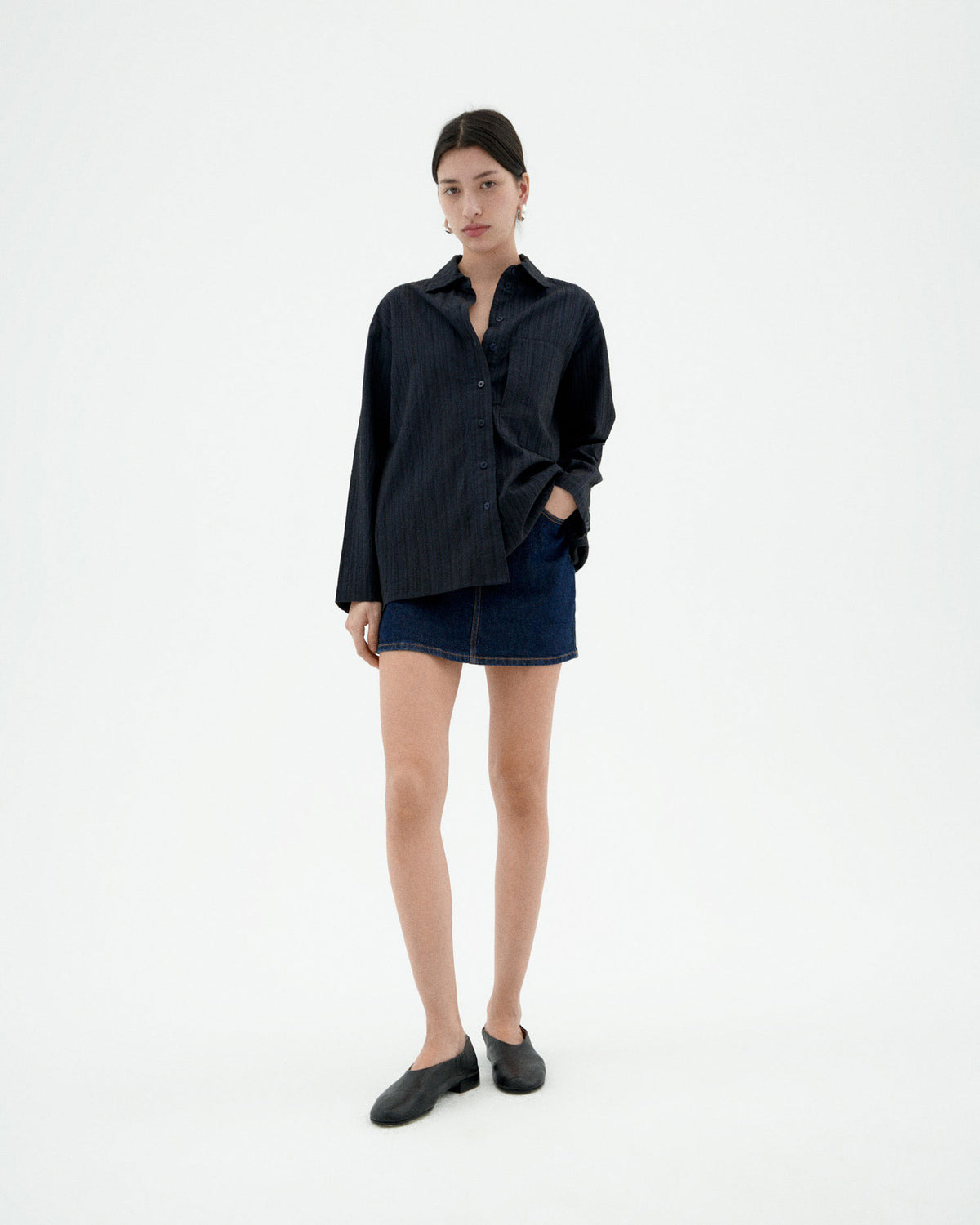 Blusa navy popcorn Marcelle sostenible-3