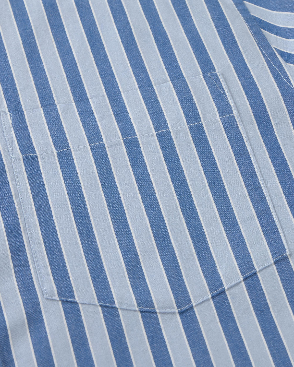 Camisa oversize rayas azul Odelia sostenible silueta - 2