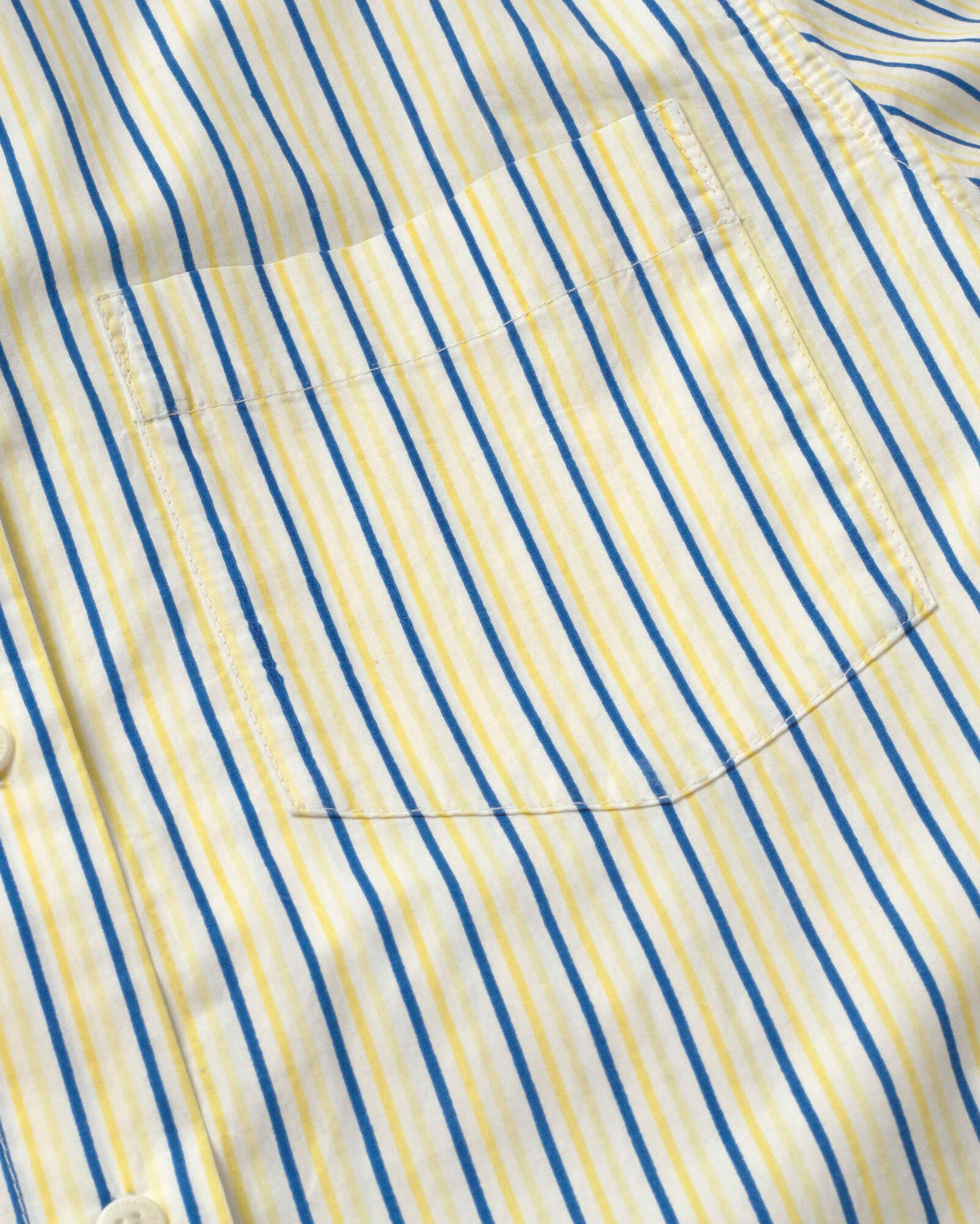 Camisa oversize rayas amarillas y azul Odelia sostenible silueta - 2