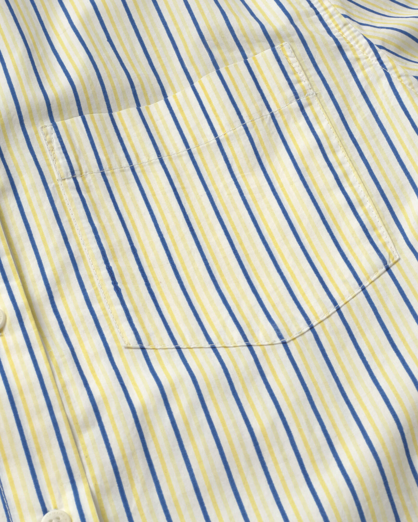 Camisa oversize rayas amarillas y azul Odelia sostenible silueta - 2