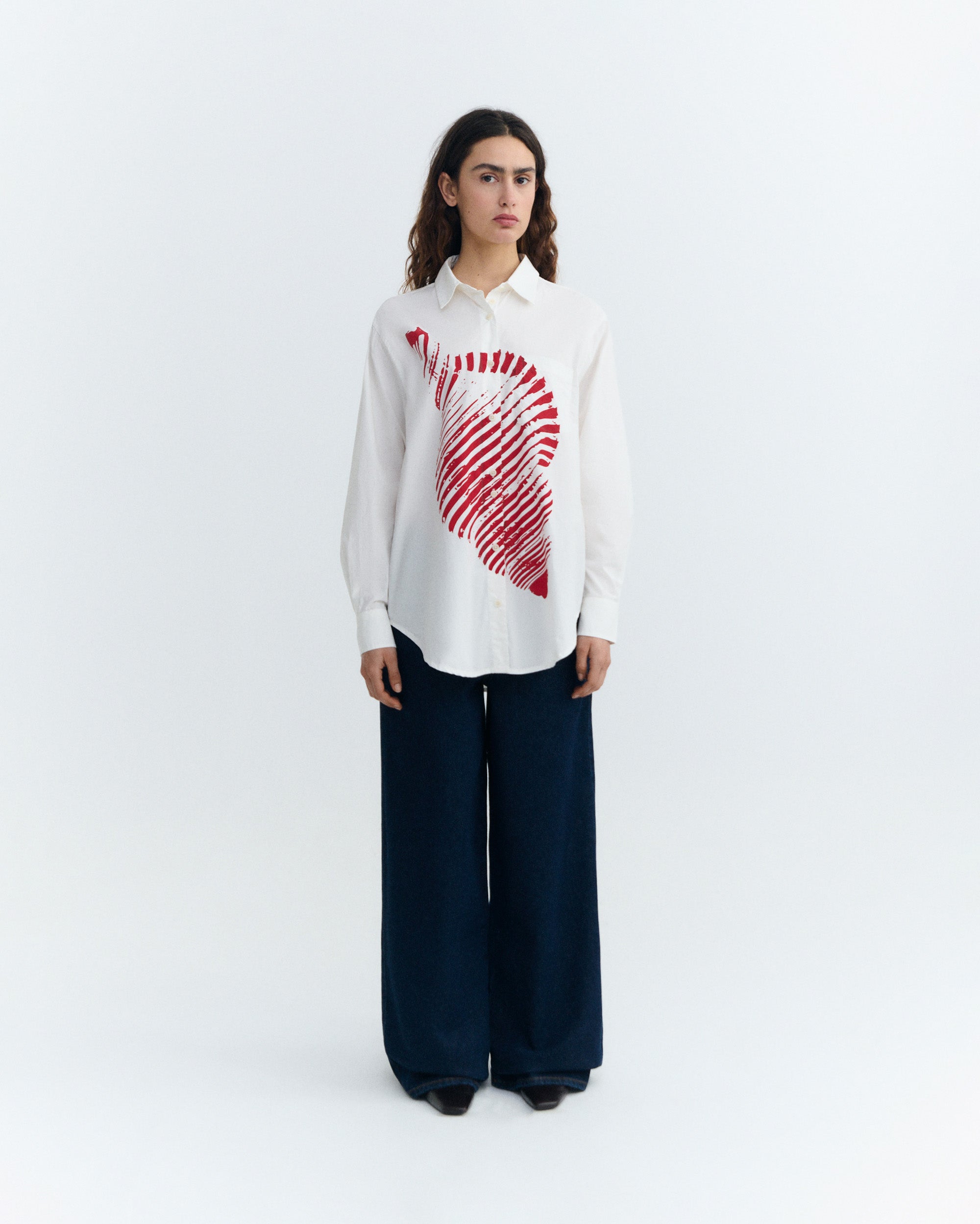 Women's Oversize Popelin Concha Oversize Blouse Odie | Thinking Mu