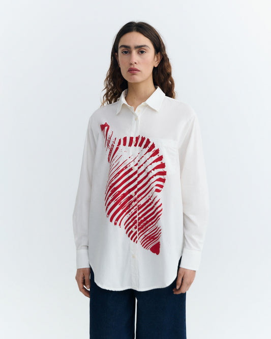 Blusa oversize popelin concha Odie sostenible - 2