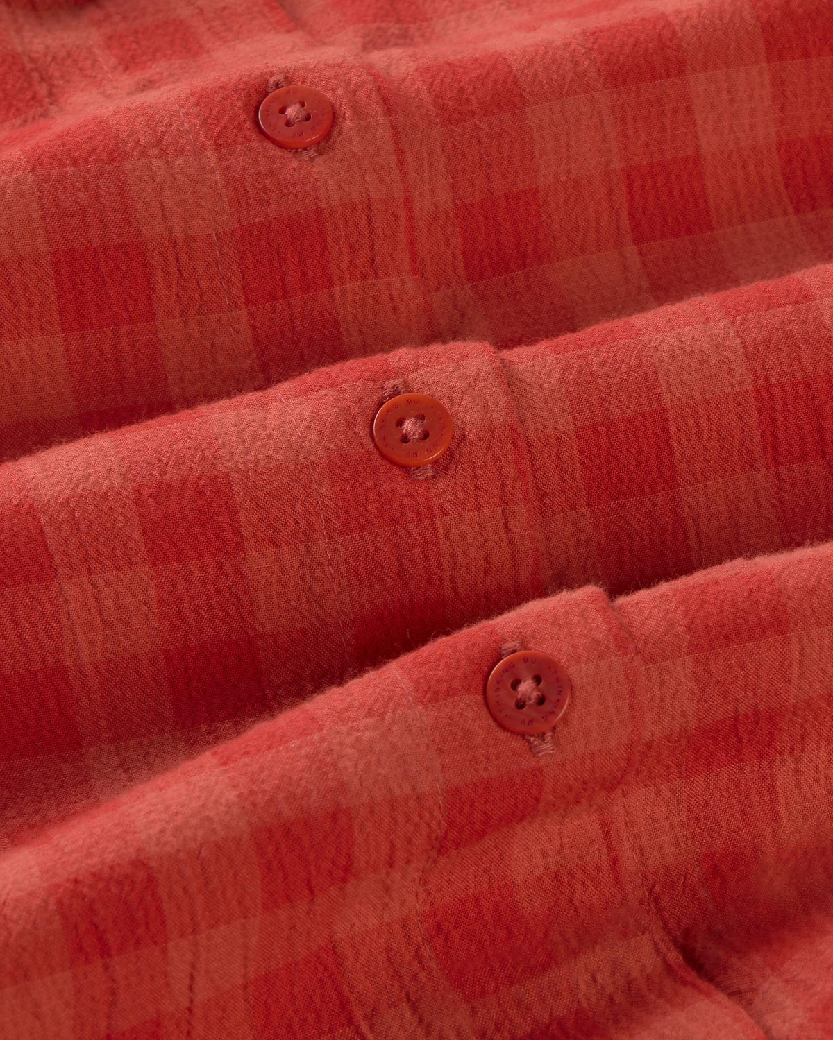 Blusa seersucker roja Ane sostenible silueta - 2