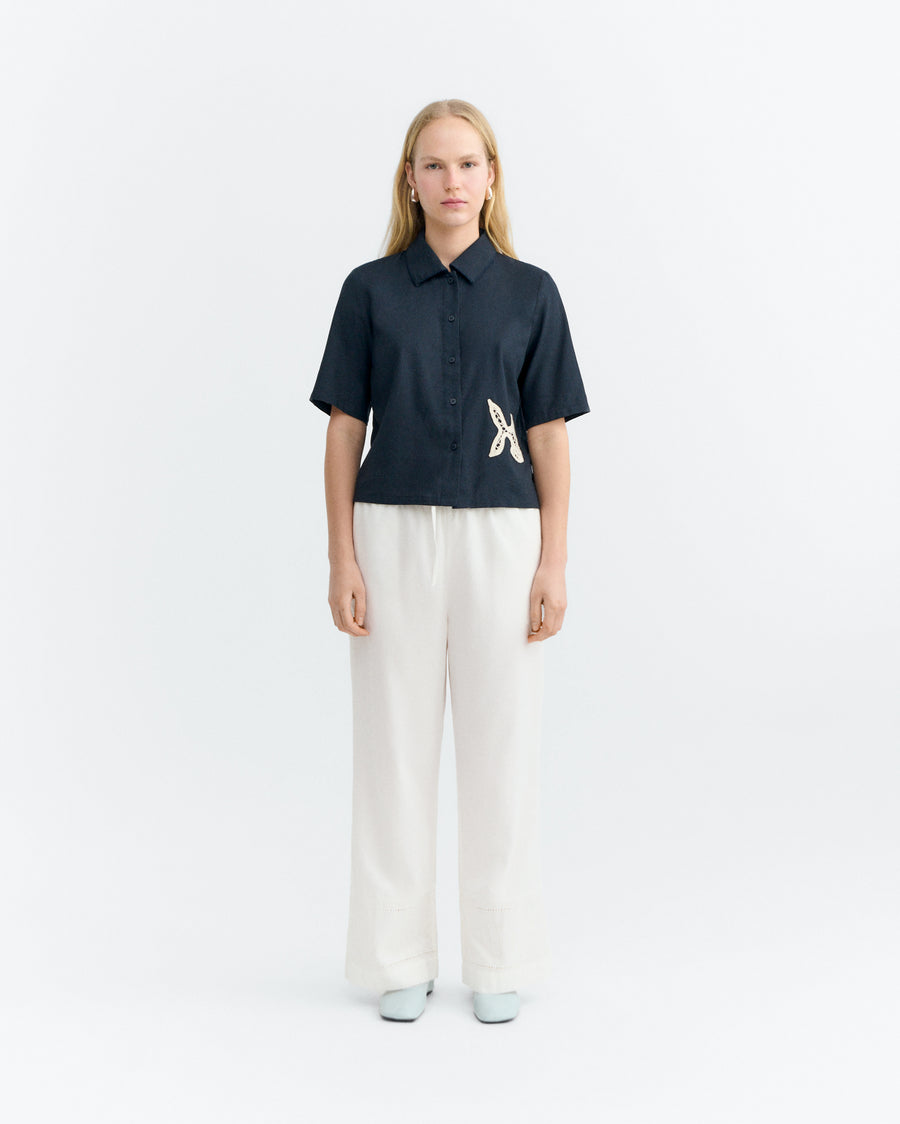 Blusa patched bordado a mano fish Ane sostenible - 1