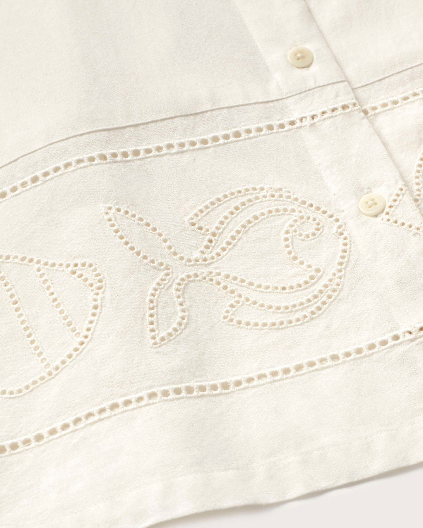 Blusa bordada blanca Ane sostenible silueta - 2