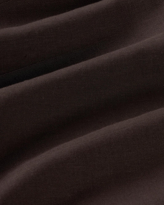 Blusa oversize marrón hemp Gia sostenible silueta - 2