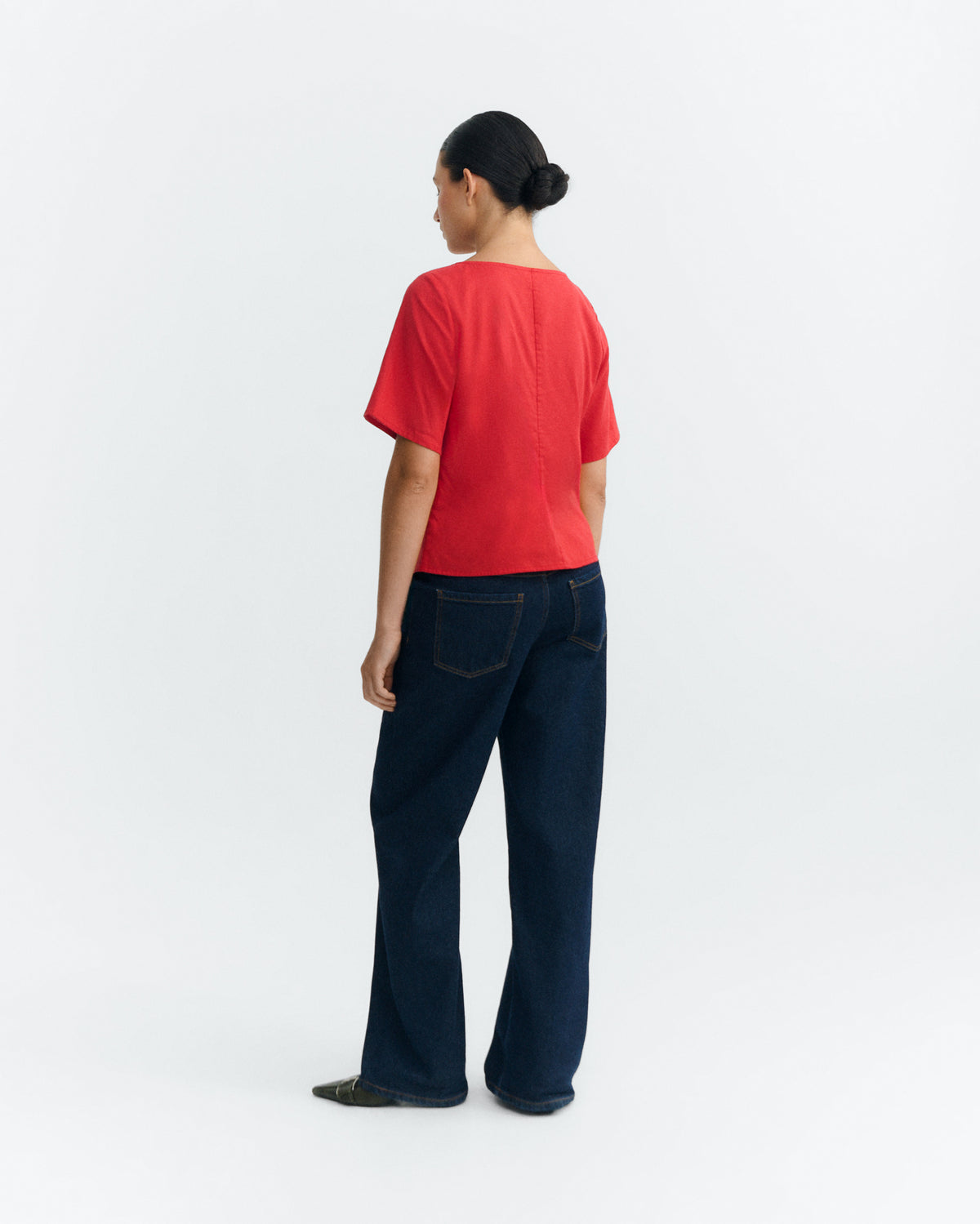 Blusa roja hemp Leia sostenible - 4