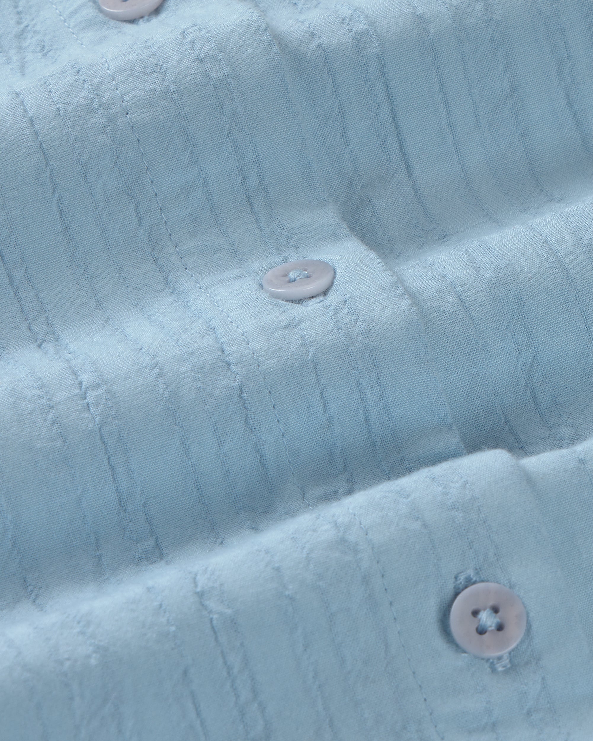 Blusa slim popcorn azul Kitty sostenible silueta - 2