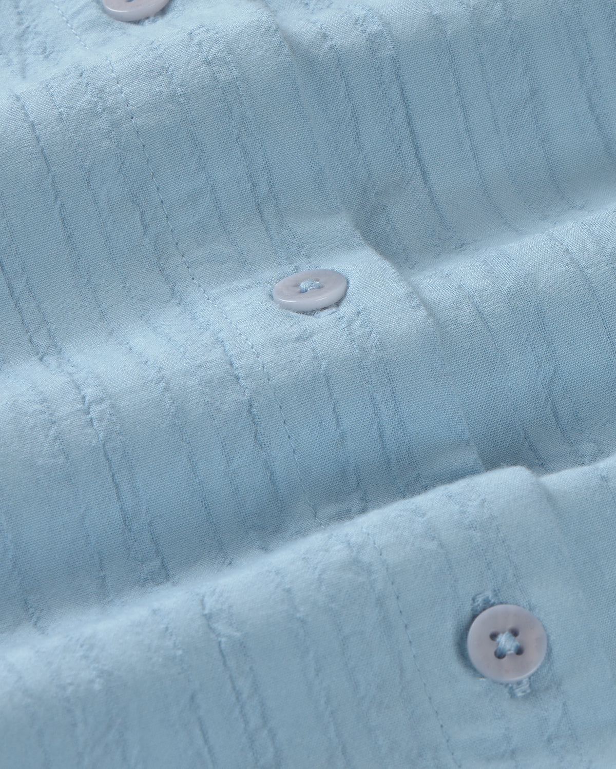 Blusa slim popcorn azul Kitty sostenible silueta - 2