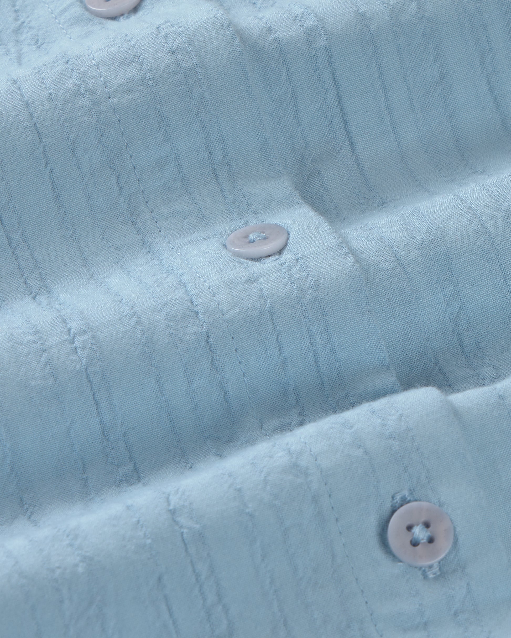 Blusa slim popcorn azul Kitty sostenible silueta - 2