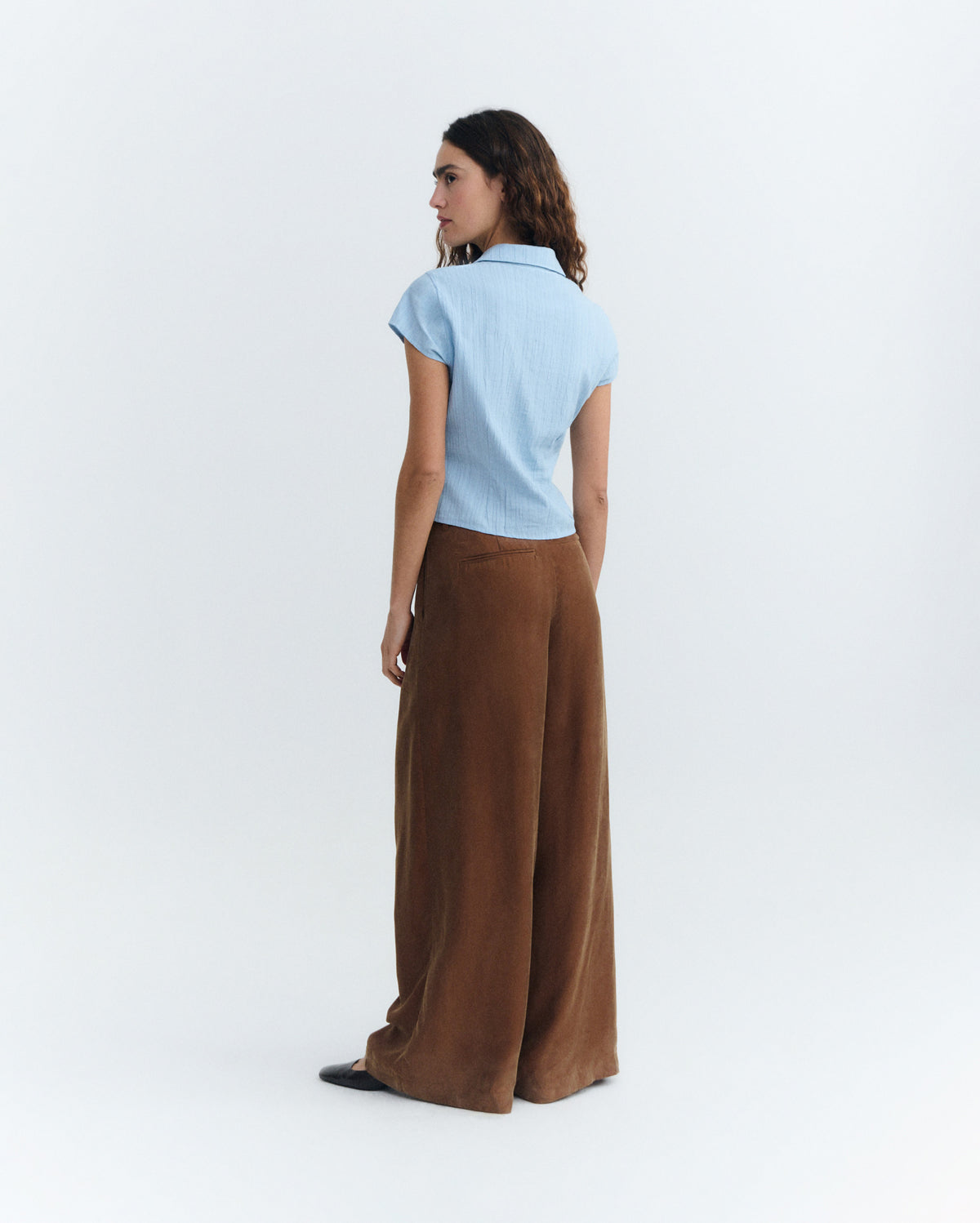 Blusa slim popcorn azul Kitty sostenible - 4