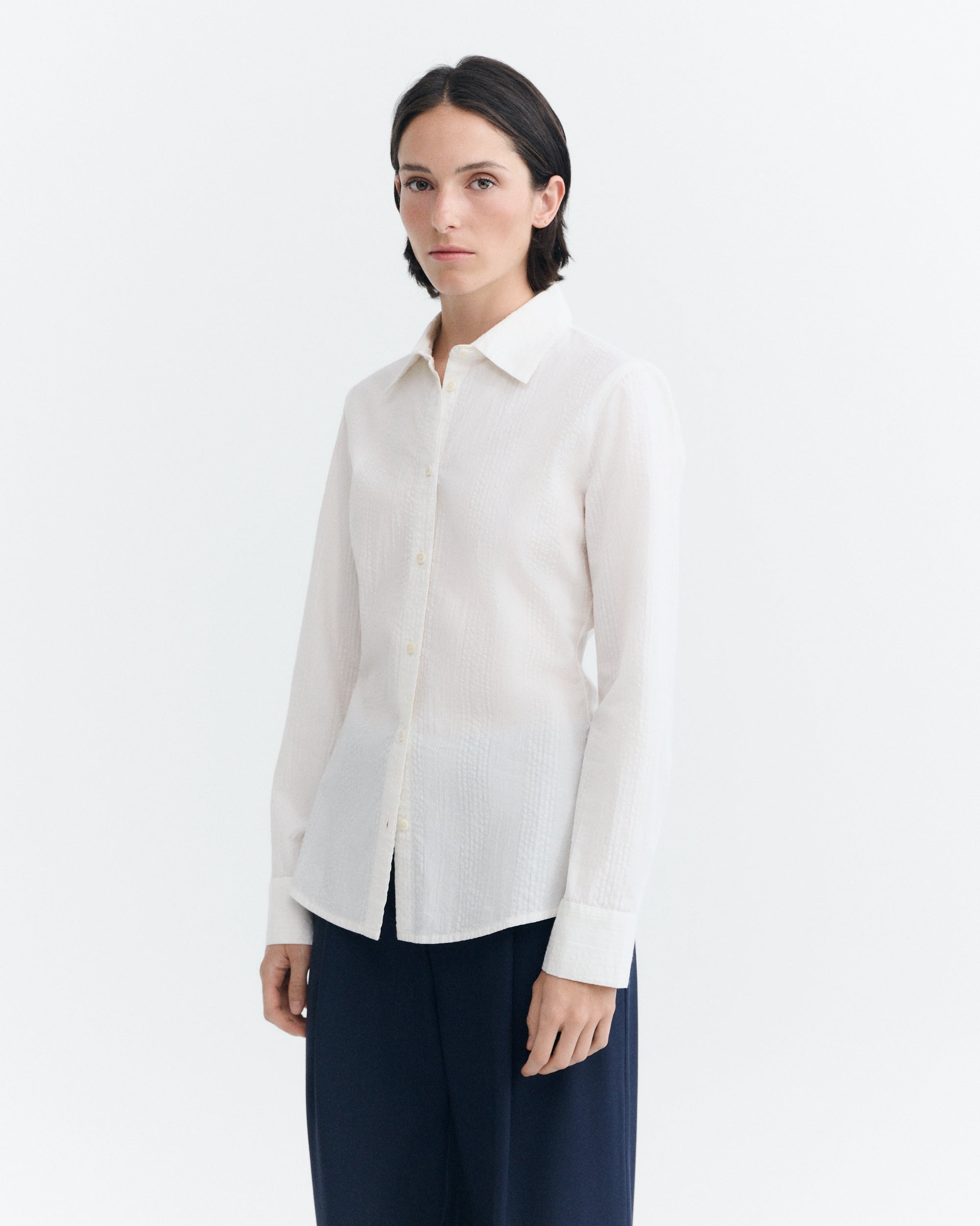 Camisa entallada blanca Katha sostenible - 2