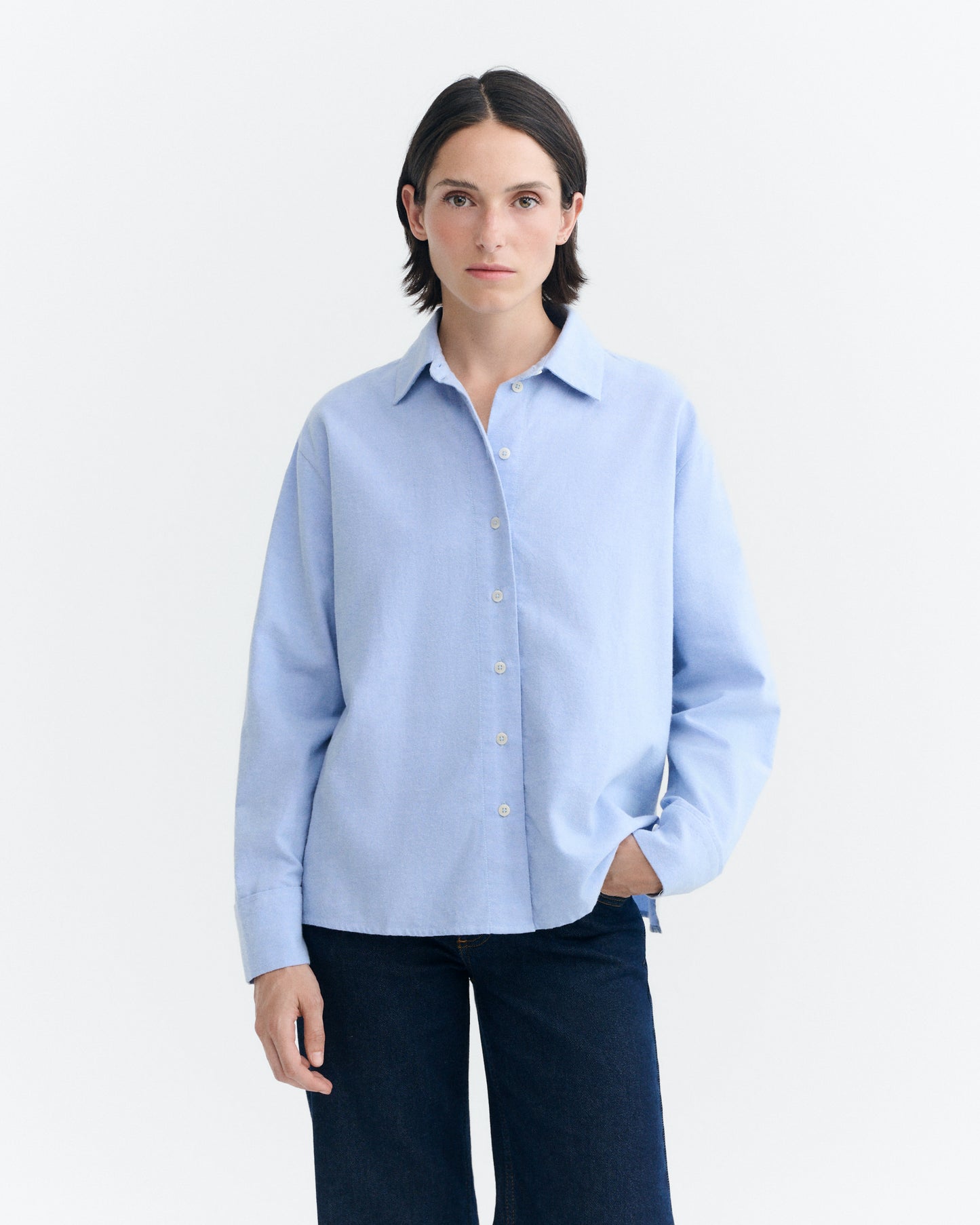 Camisa azul claro Manuela sostenible - 2