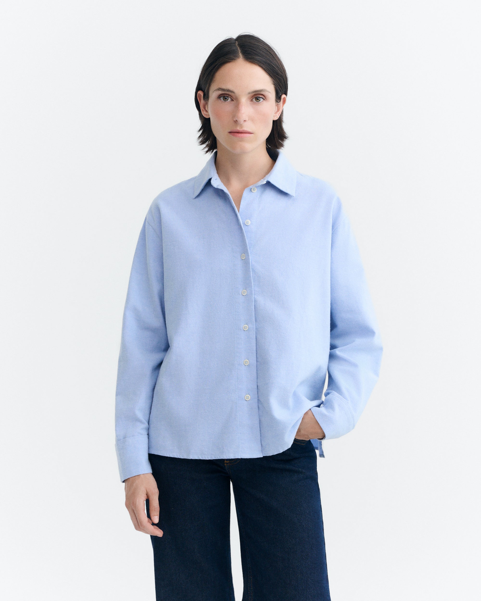 Camisa azul claro Manuela sostenible - 2