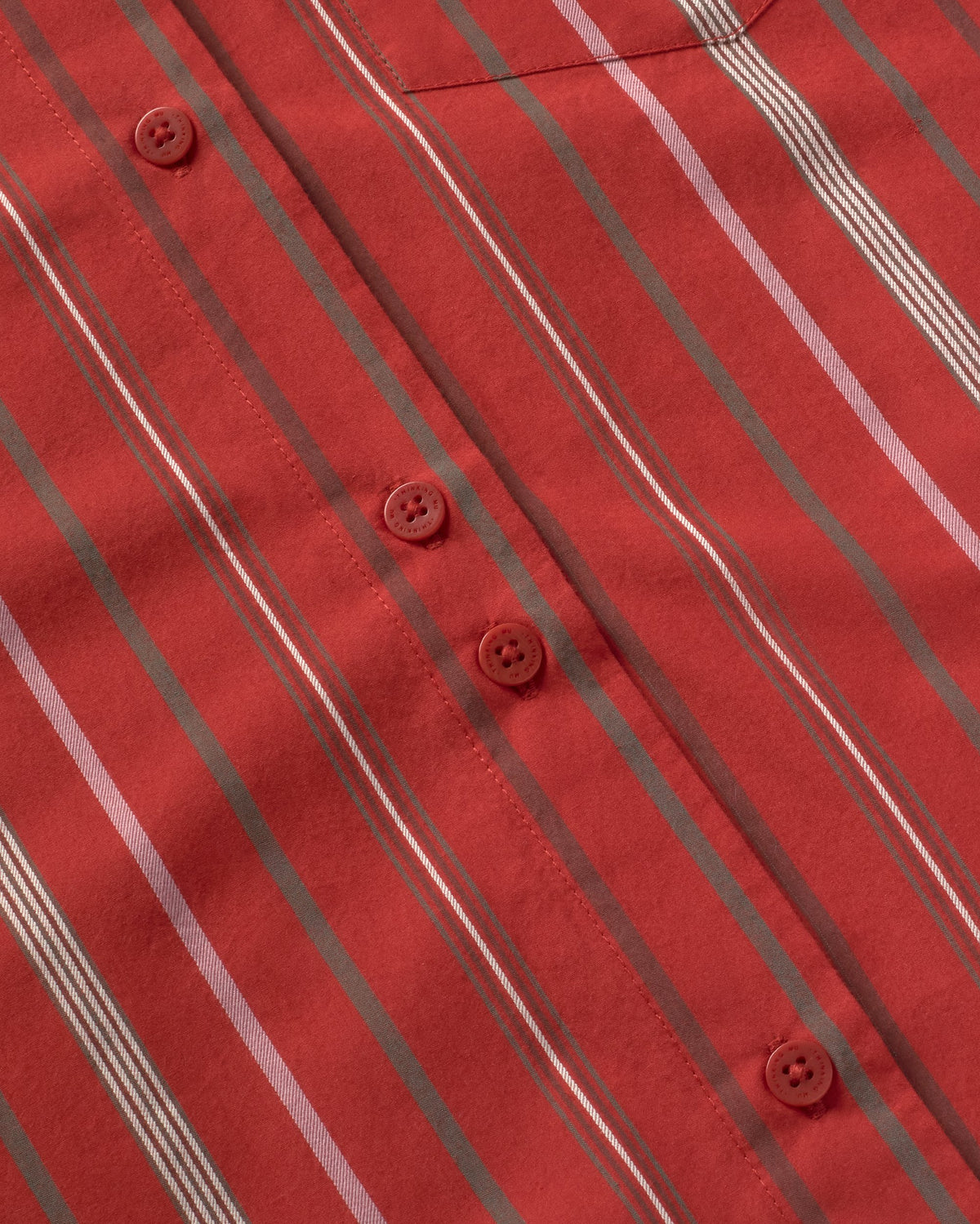 Camisa oversize rayas roja Odelia sostenible silueta - 3