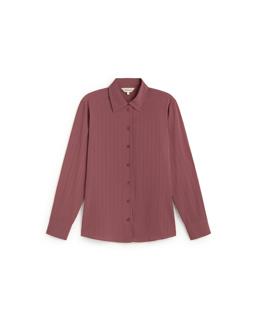 Blusa entallada Ecovero rojo vino Katha sostenible silueta - 1