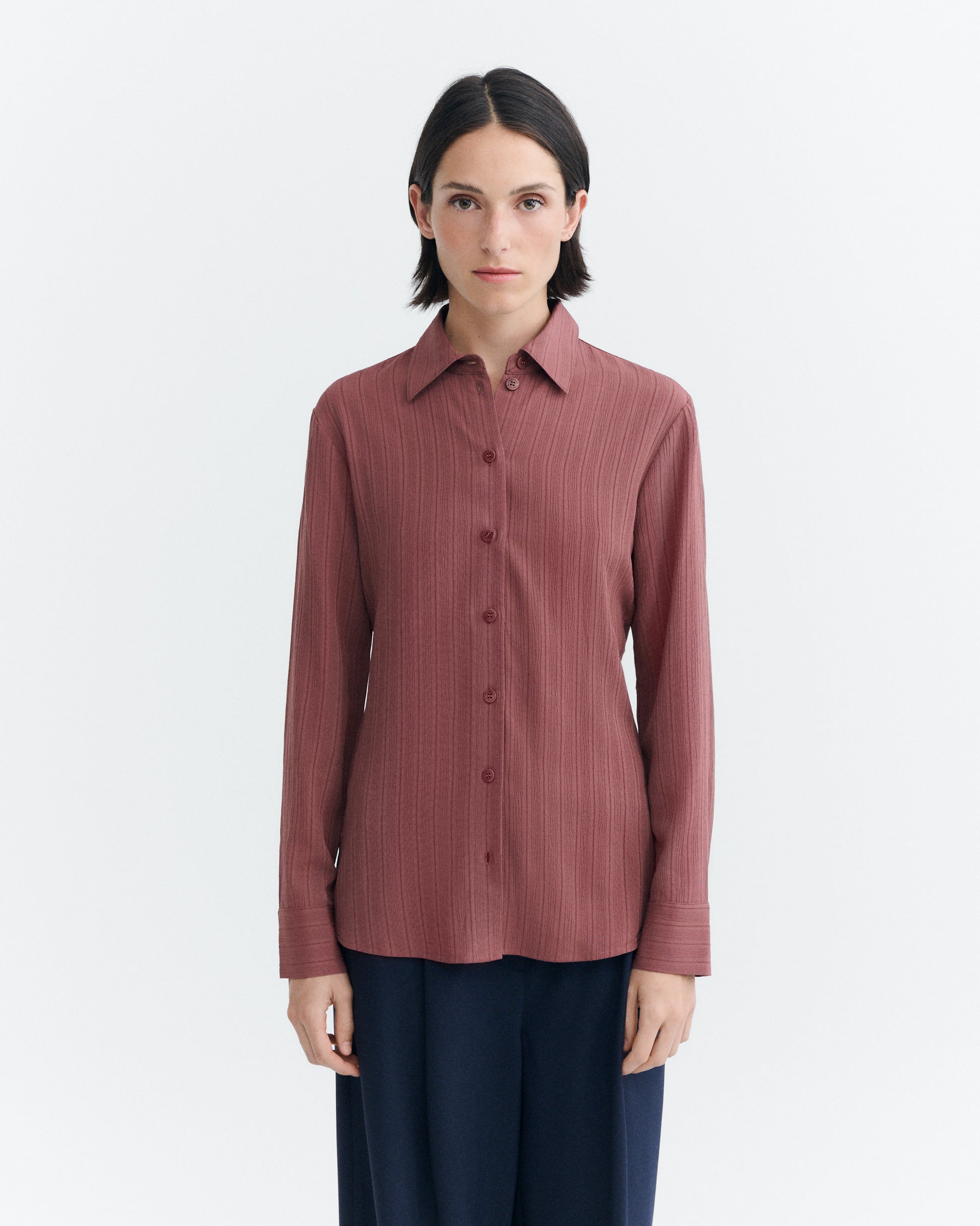 Blusa entallada Ecovero rojo vino Katha sostenible - 2