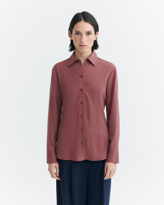 Blusa entallada Ecovero rojo vino Katha sostenible - 2