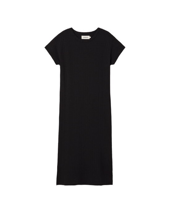 Vestido negro trash Cherry sostenible -siluetax