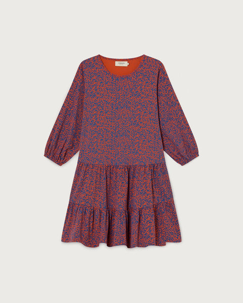 Red chamaleon lily dress