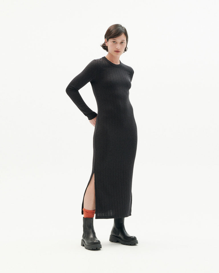 Vestido negro trash Gina sostenible-1