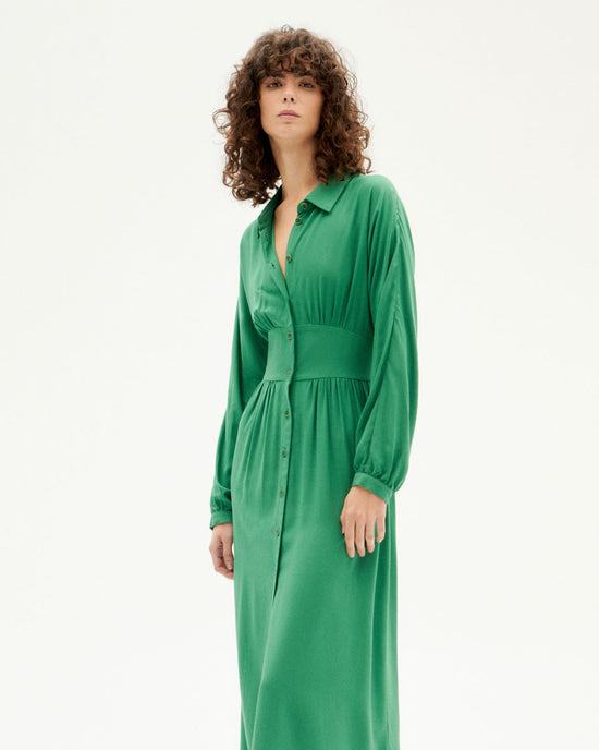 Vestido verde Gabriela sostenible-1