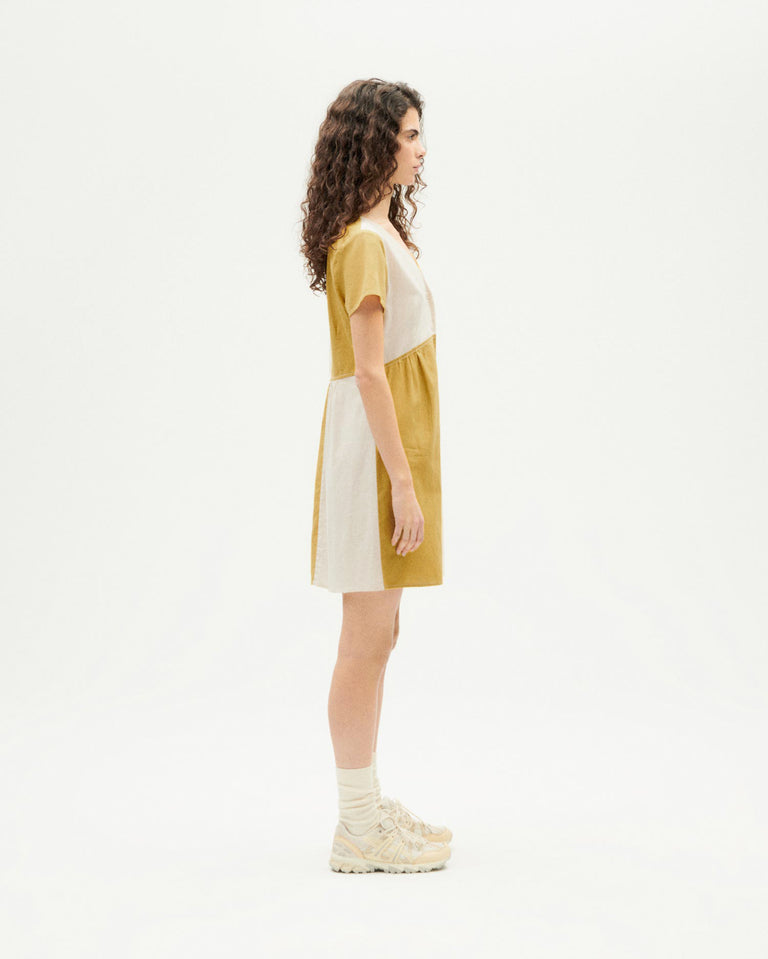 Vestido amarillo patched Hebe sostenible - 2