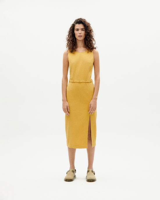 Vestido amarillo Wila sostenible -1