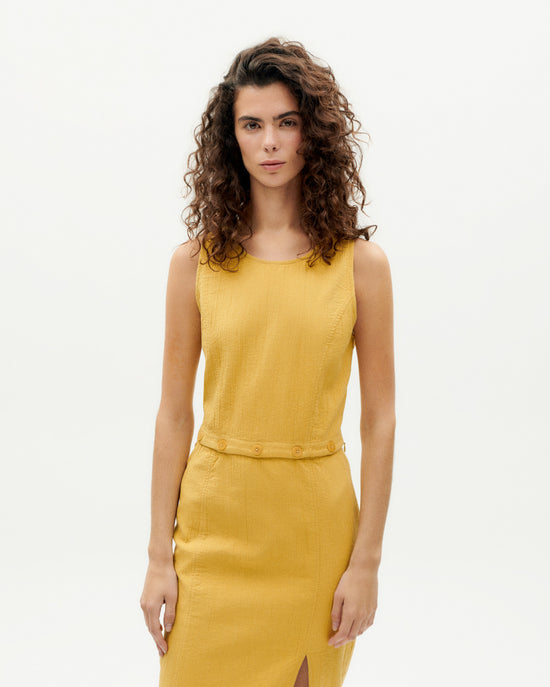 Vestido amarillo Wila sostenible -2