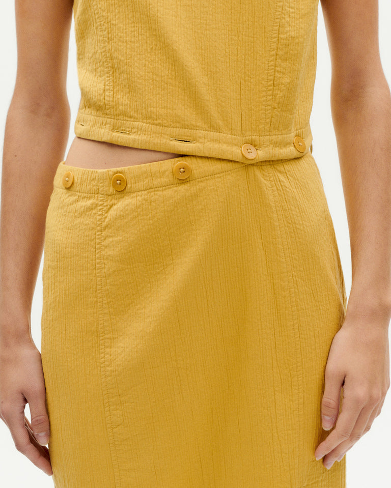 Vestido amarillo Wila sostenible -3