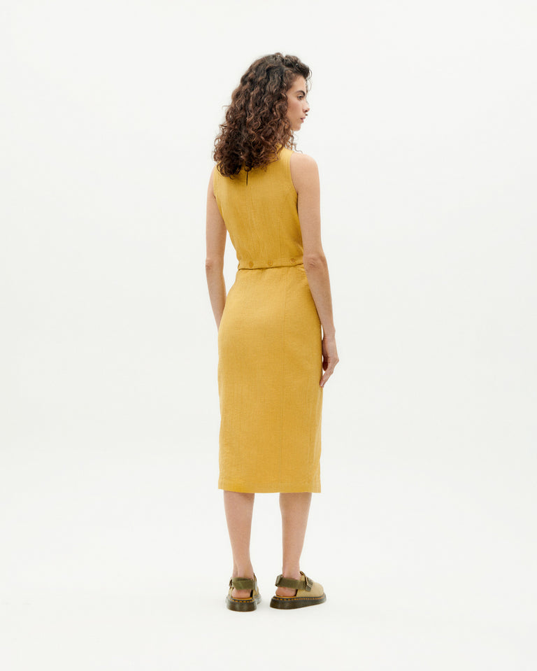 Vestido amarillo Wila sostenible -4