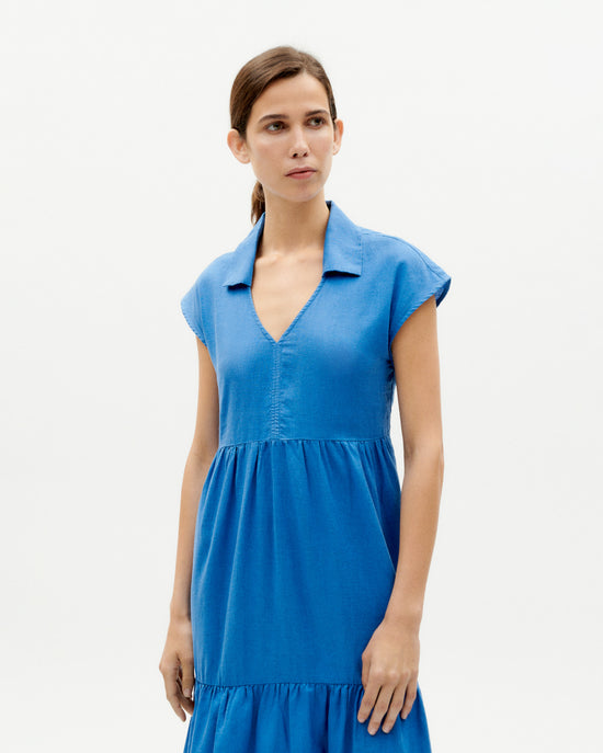 Vestido azul hemp Ona sostenible -2