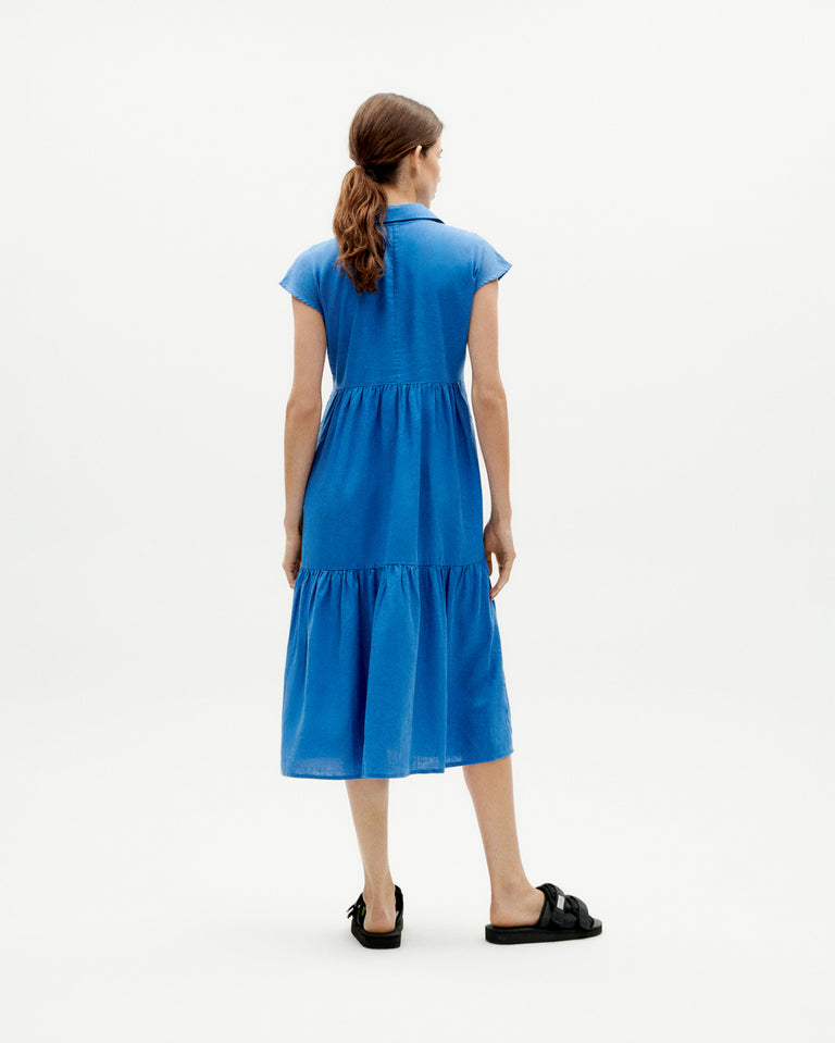 Vestido azul hemp Ona sostenible -4