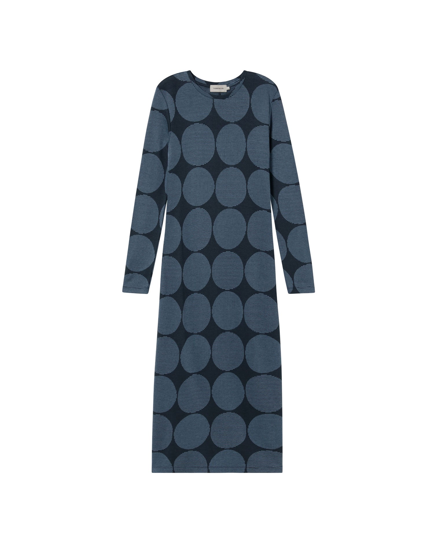 Vestido azul japan Helen sostenible - silueta 1