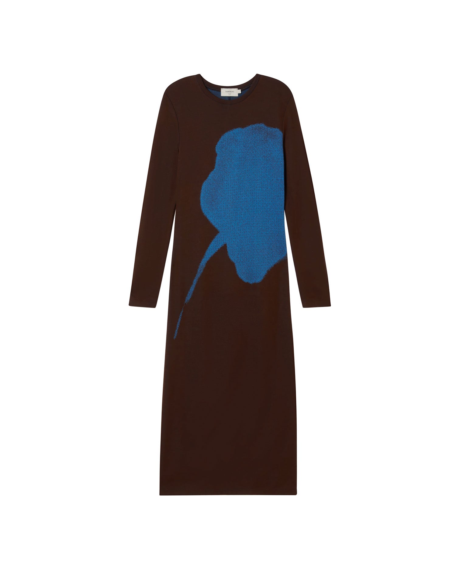 Vestido marrón flower Helen sostenible - silueta 1