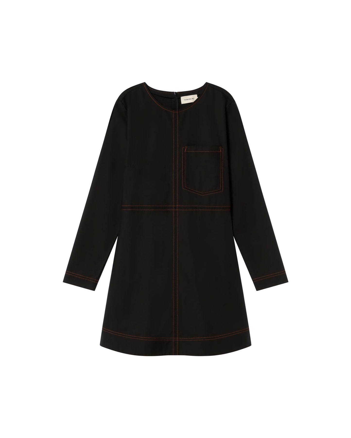 Vestido negro Melissa sostenible - silueta 1