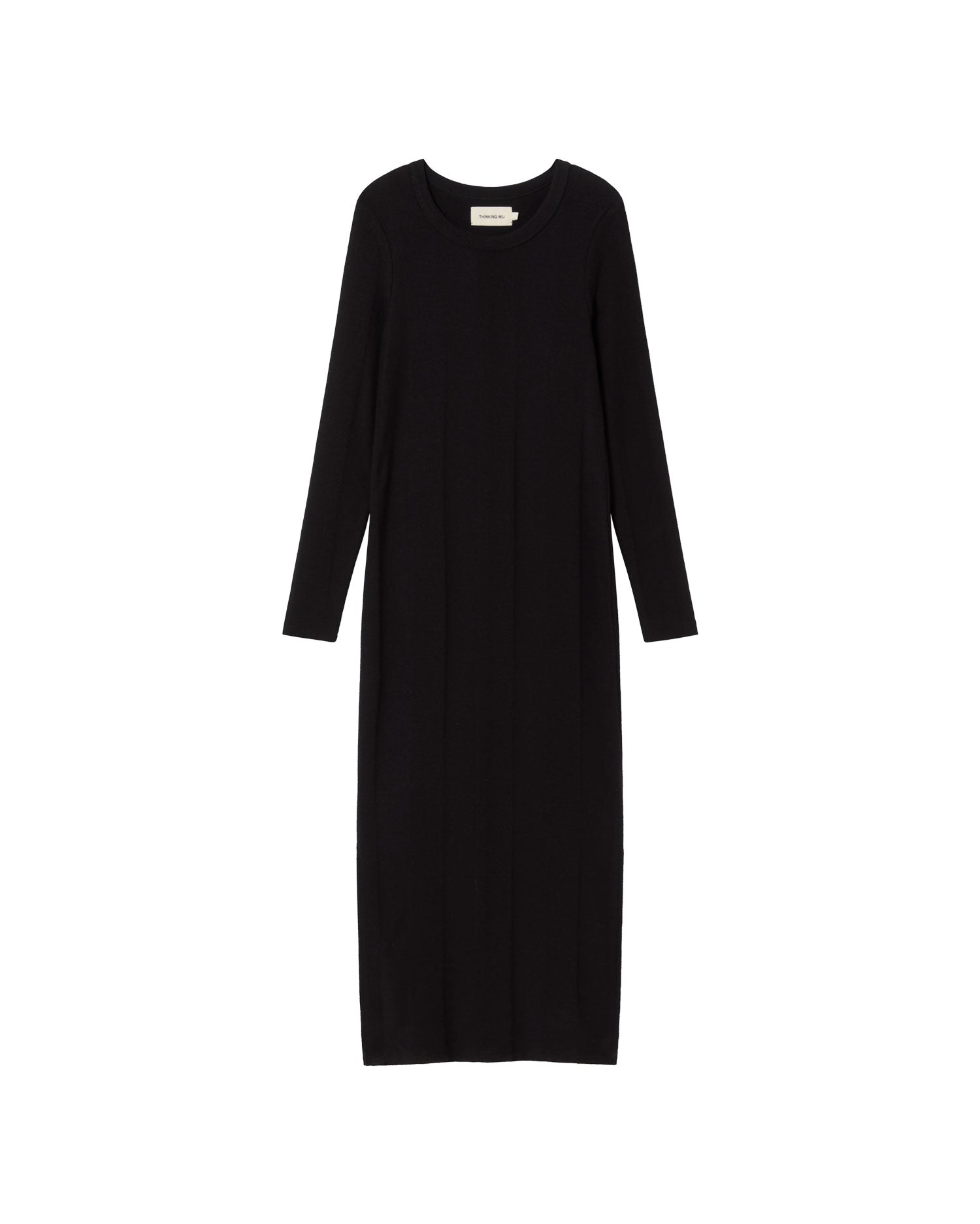 Vestido negro Gina sostenible - silueta 1