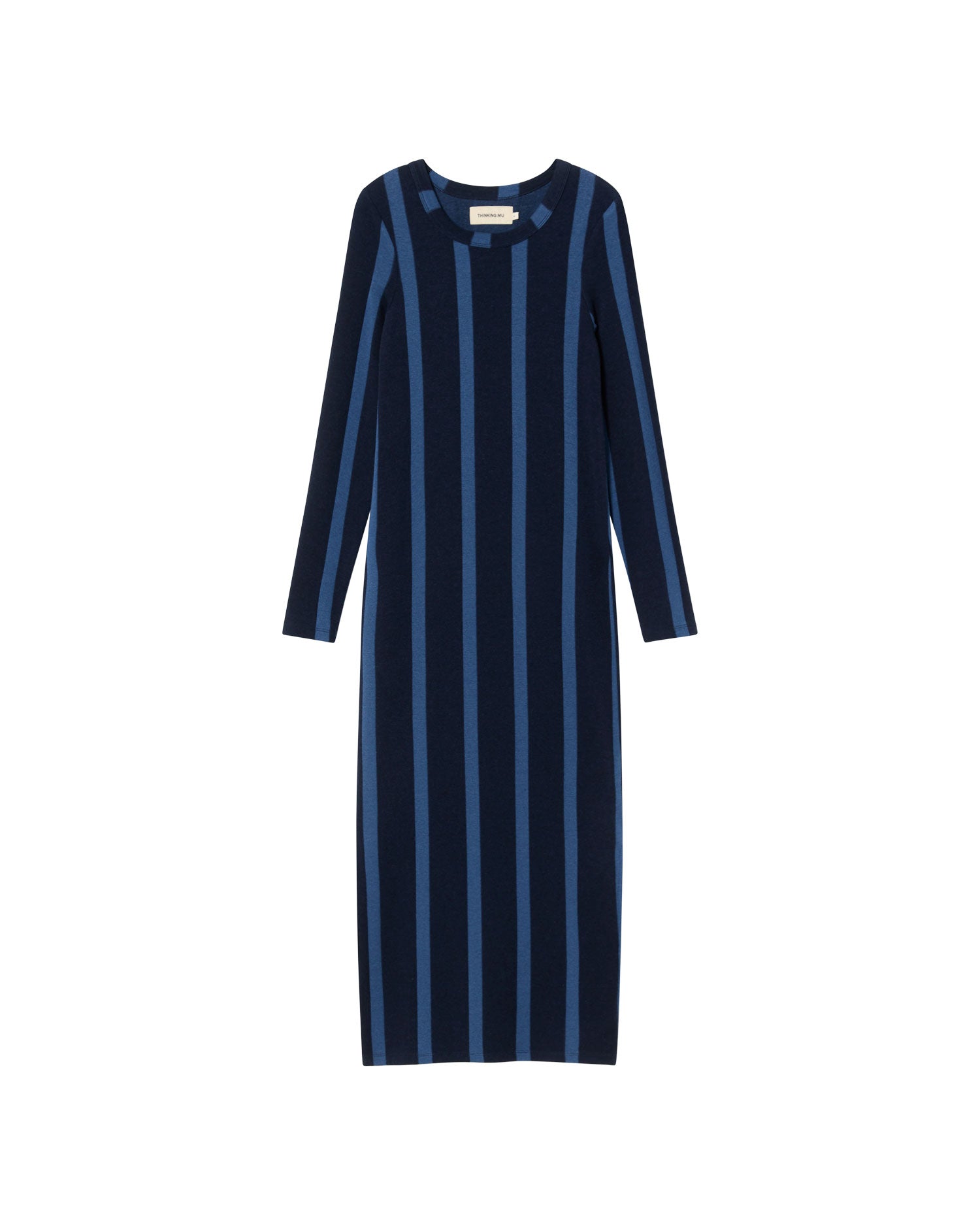 Vestido navy rayas Gina sostenible - silueta 1