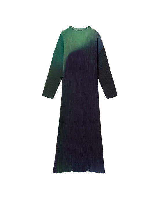 Vestido verde Niki sostenible - silueta 1