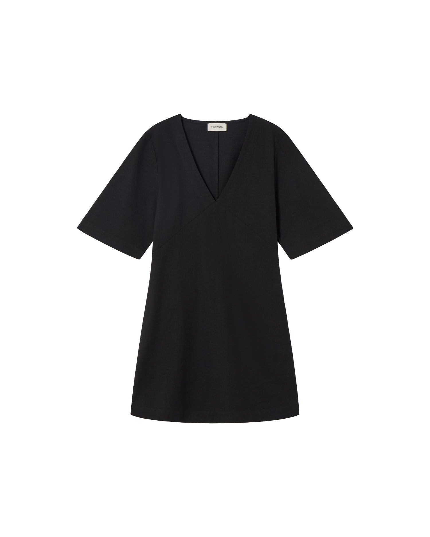 Vestido negro Kim sostenible - silueta 1