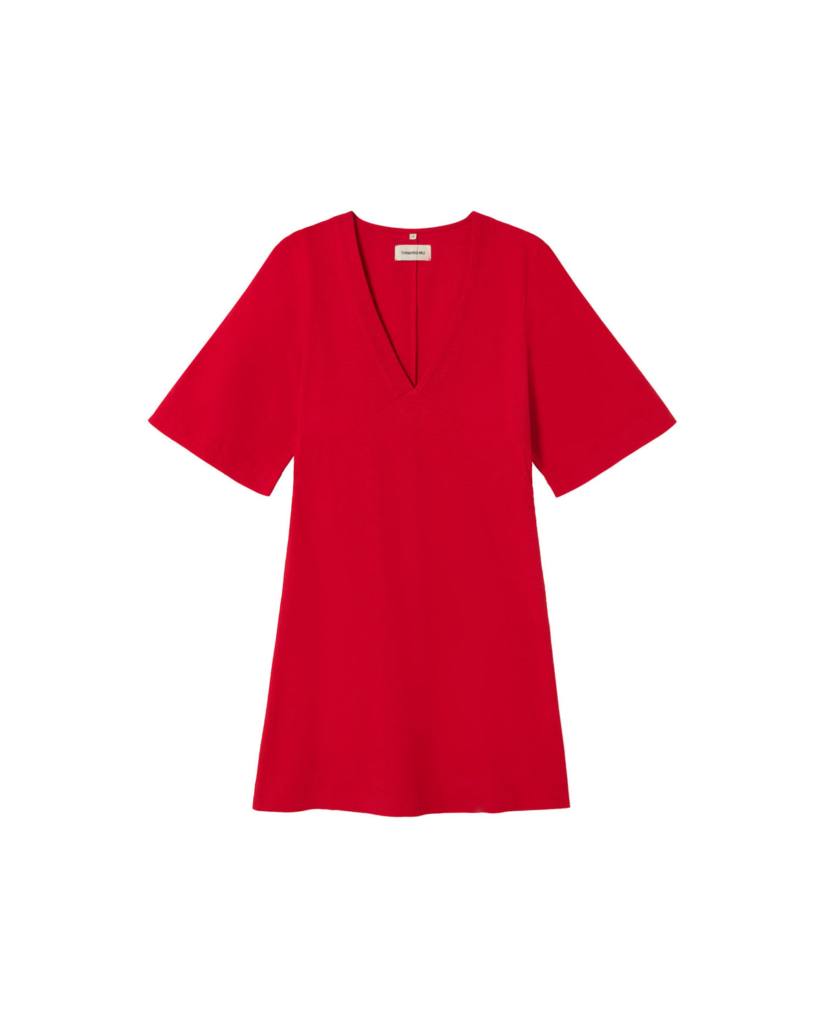 Vestido rojo Kim sostenible - silueta 2