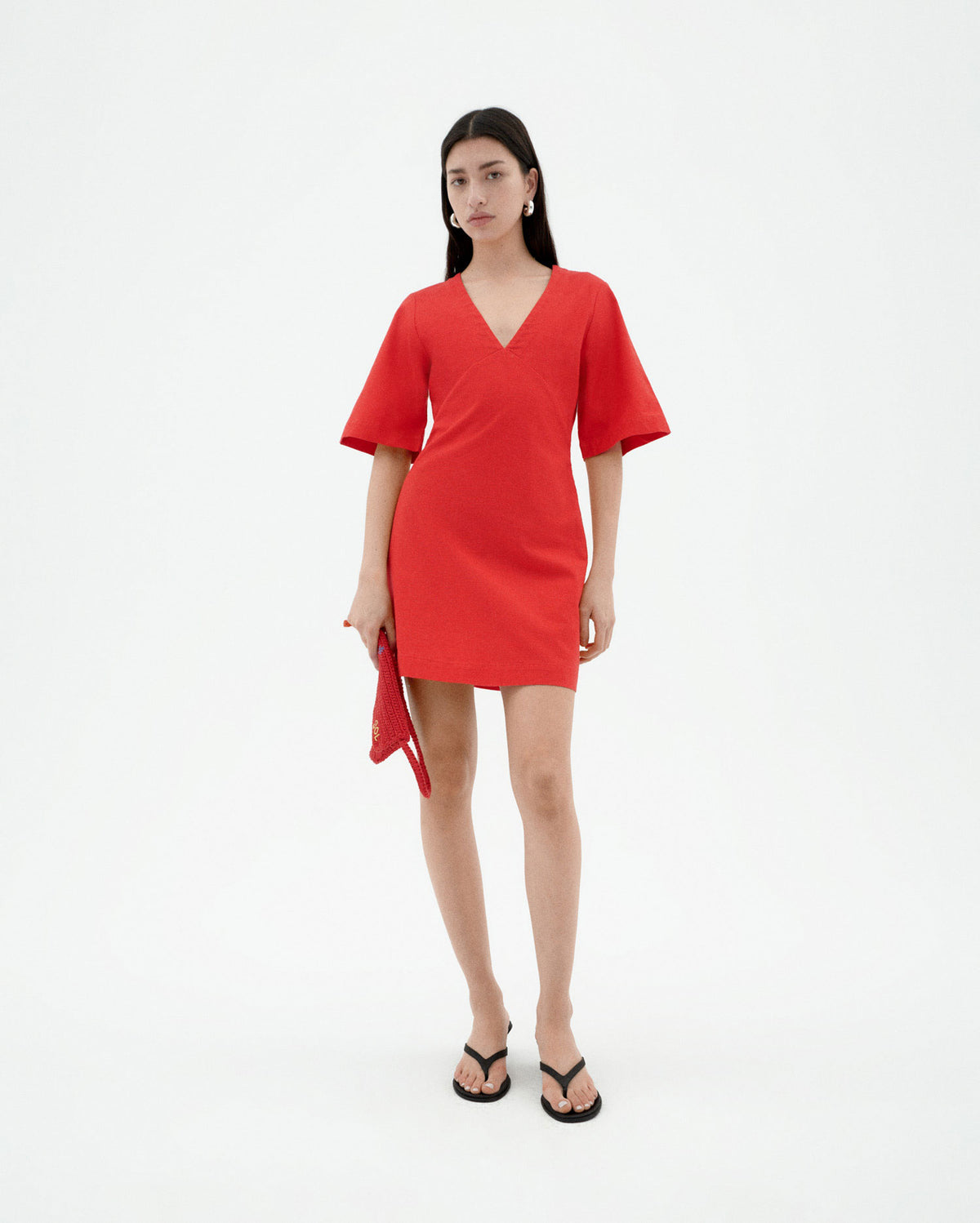 Vestido rojo Kim sostenible-1