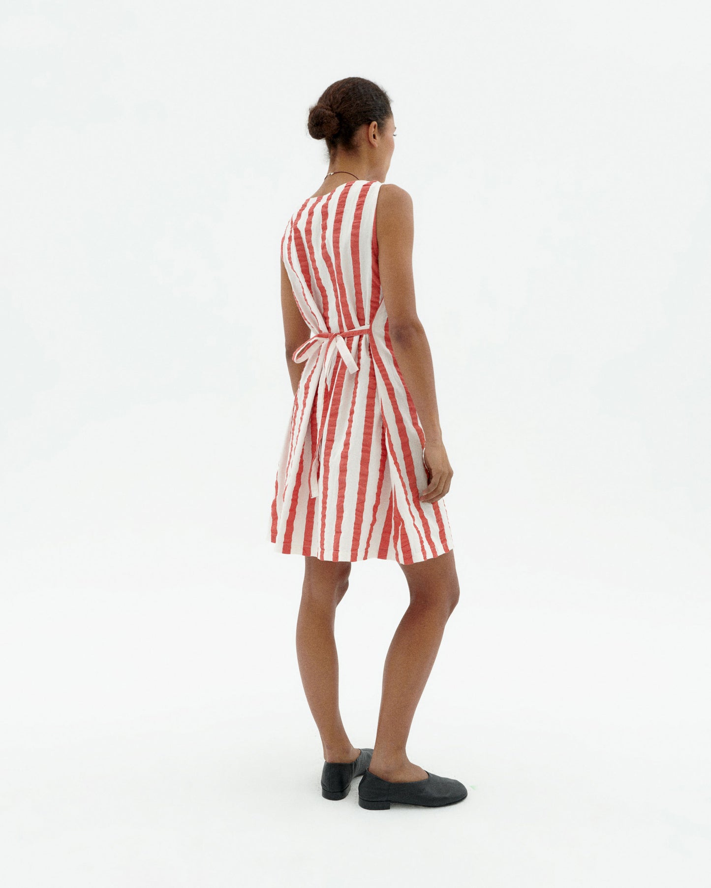 Vestido rayas rojas Cecile sostenible-2