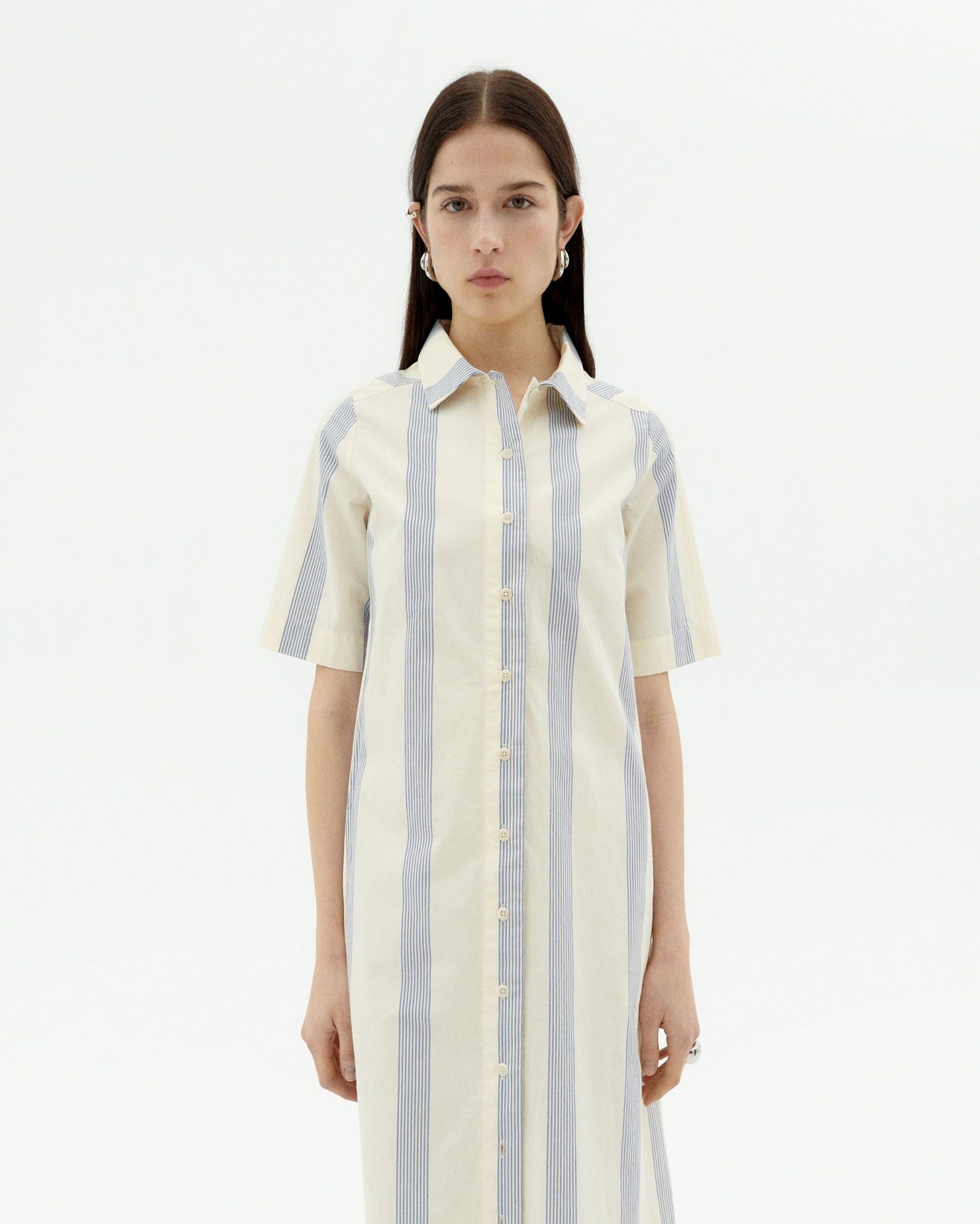 Vestido rayas azules Gianna sostenible-3