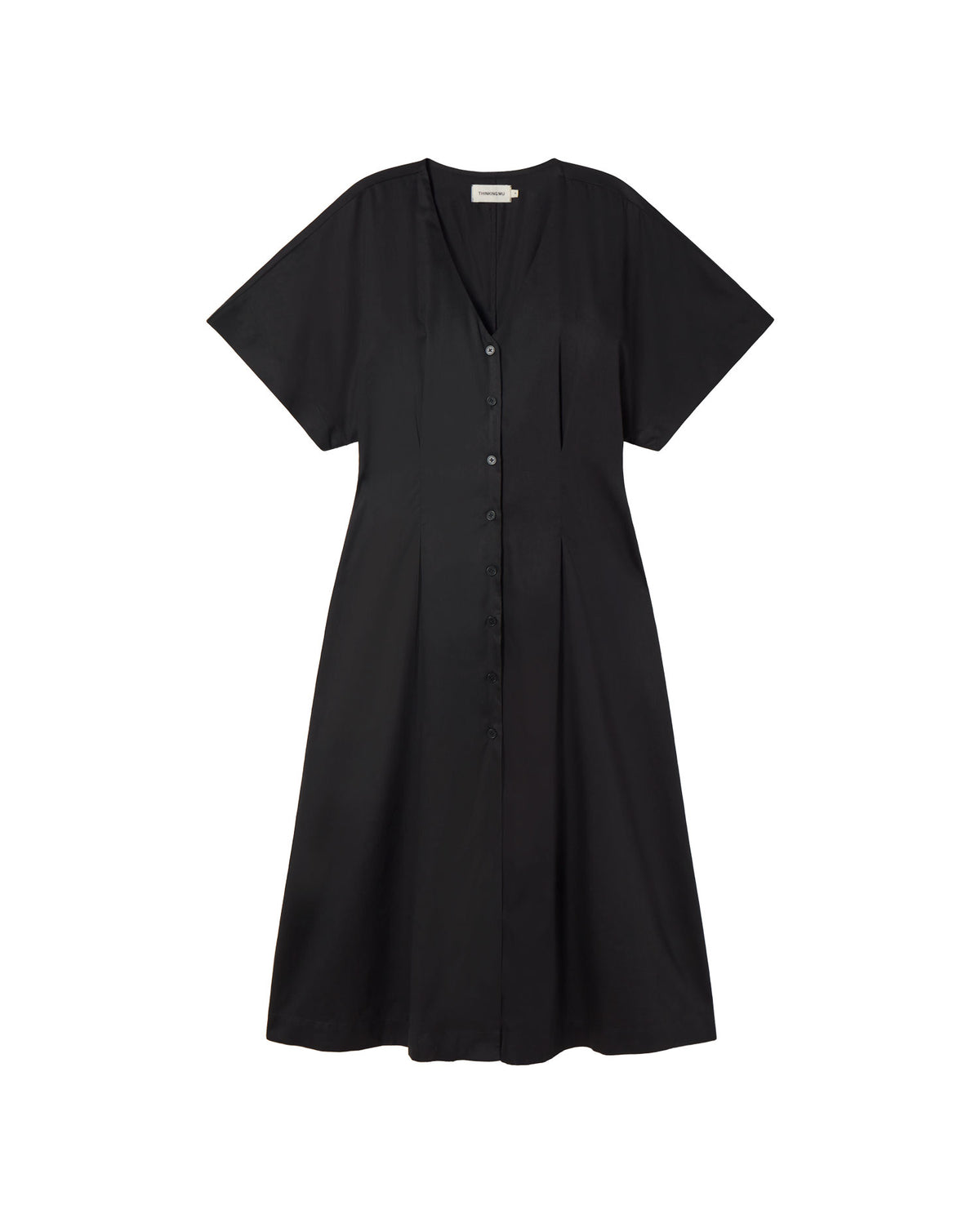 Vestido negro Laura sostenible - silueta 1