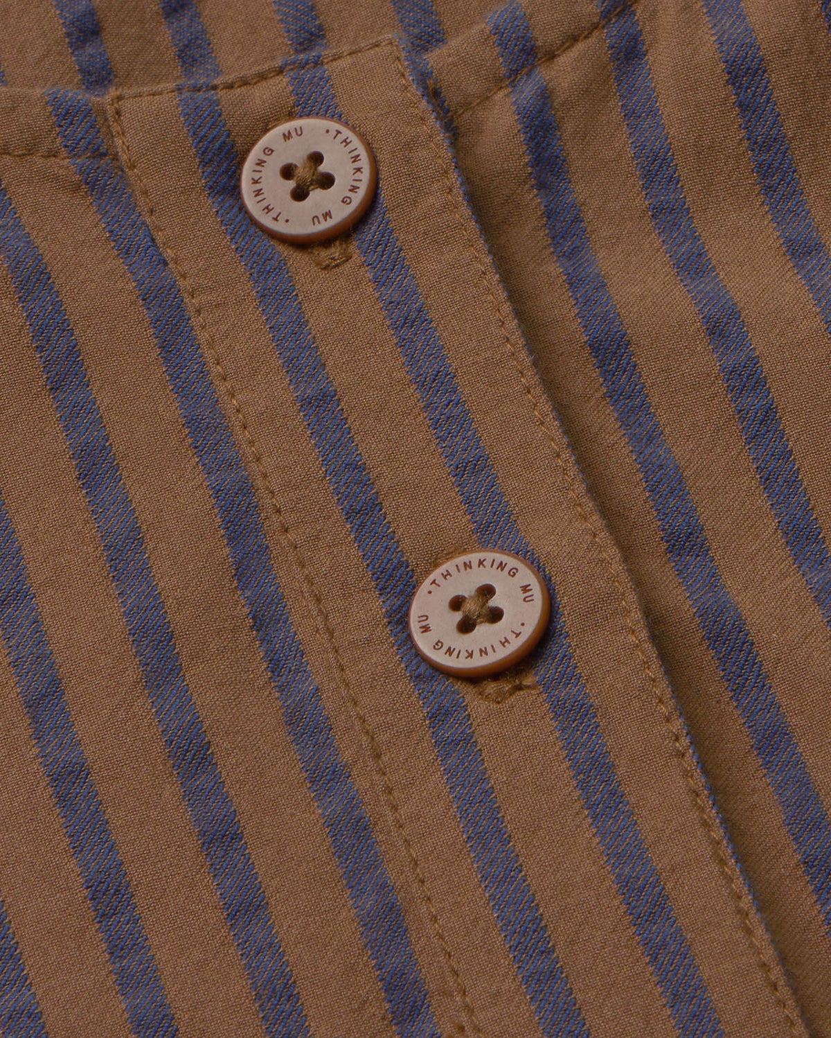 Vestido marrón rayas Maria sostenible - silueta 2